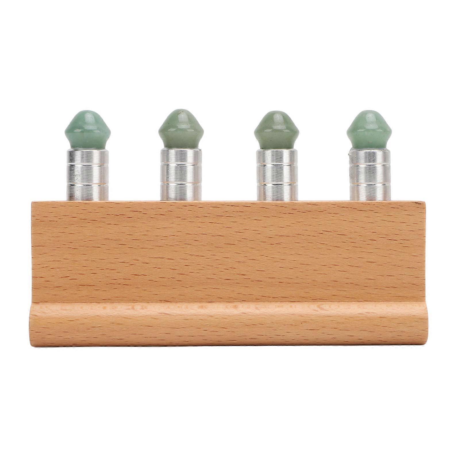 Jadestone Massage Rectangular 4 Head Multifunctional Soothe Skin Guasha Scraping Scalp Comb for Face Eye