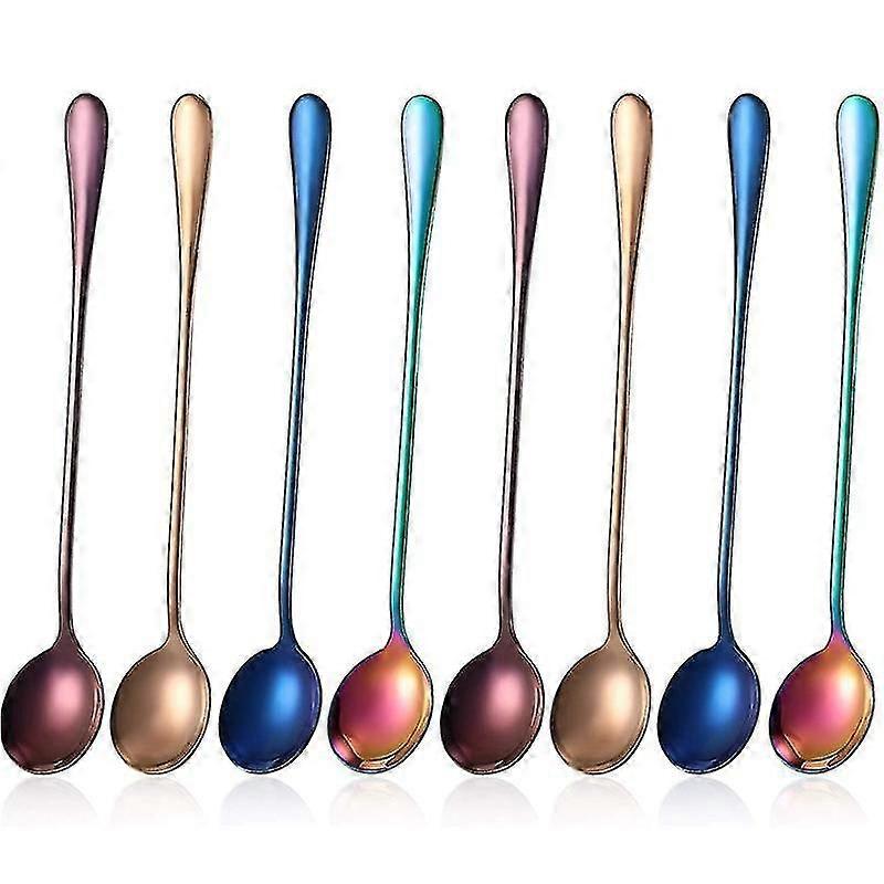 Mixing Spoons Compatible With Mixing Coffee, Milkshake, Cold Drink, 8 Pieces