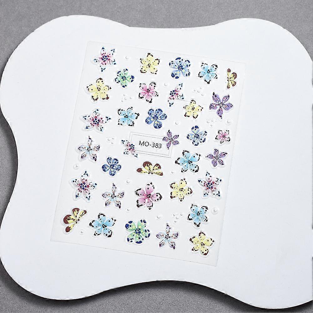 ファンタジアカラフルな花ネイルアートステッカーネイルレリーフステッカー小さなパターン