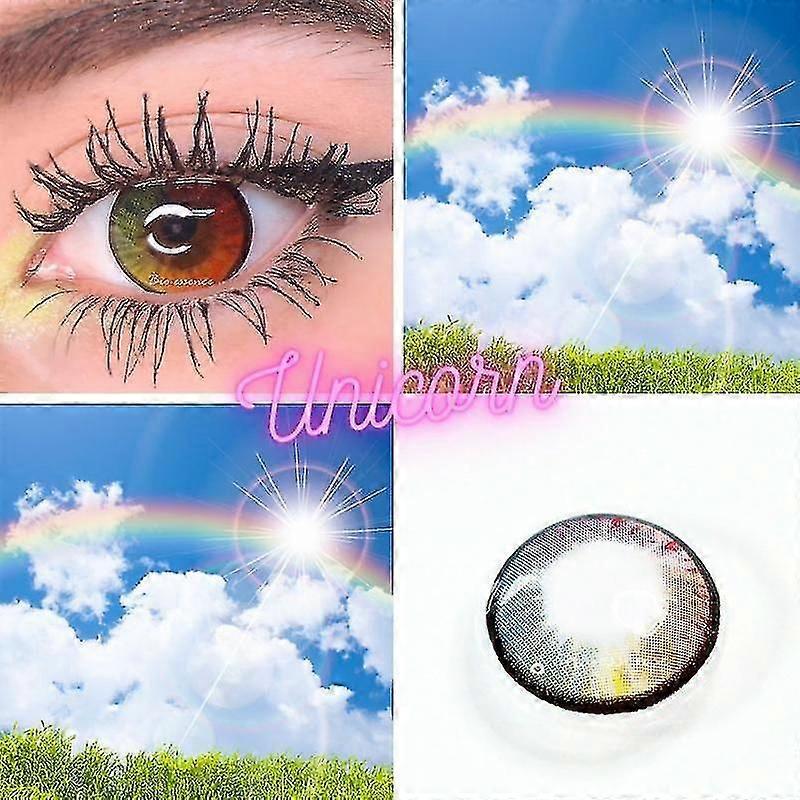 2db /pár Anime Rainbow Eye Color Objektívek