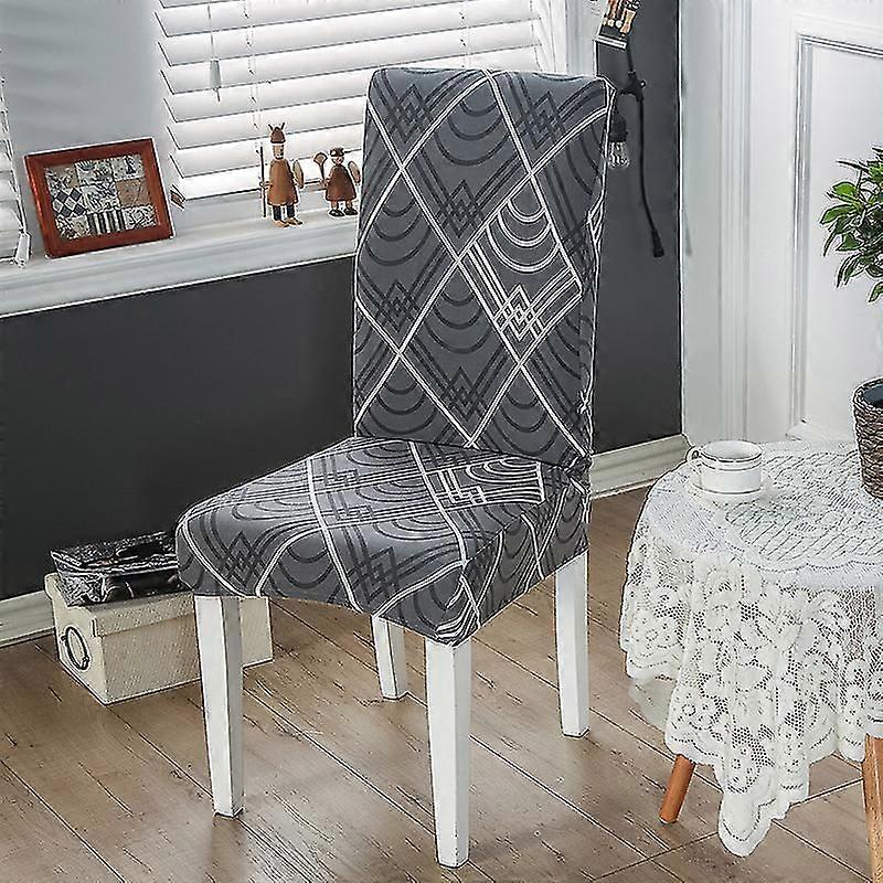 Stretch stol dekker trykt stoff spisestol dekker avtagbare vaskbare setebeskytterdeksler