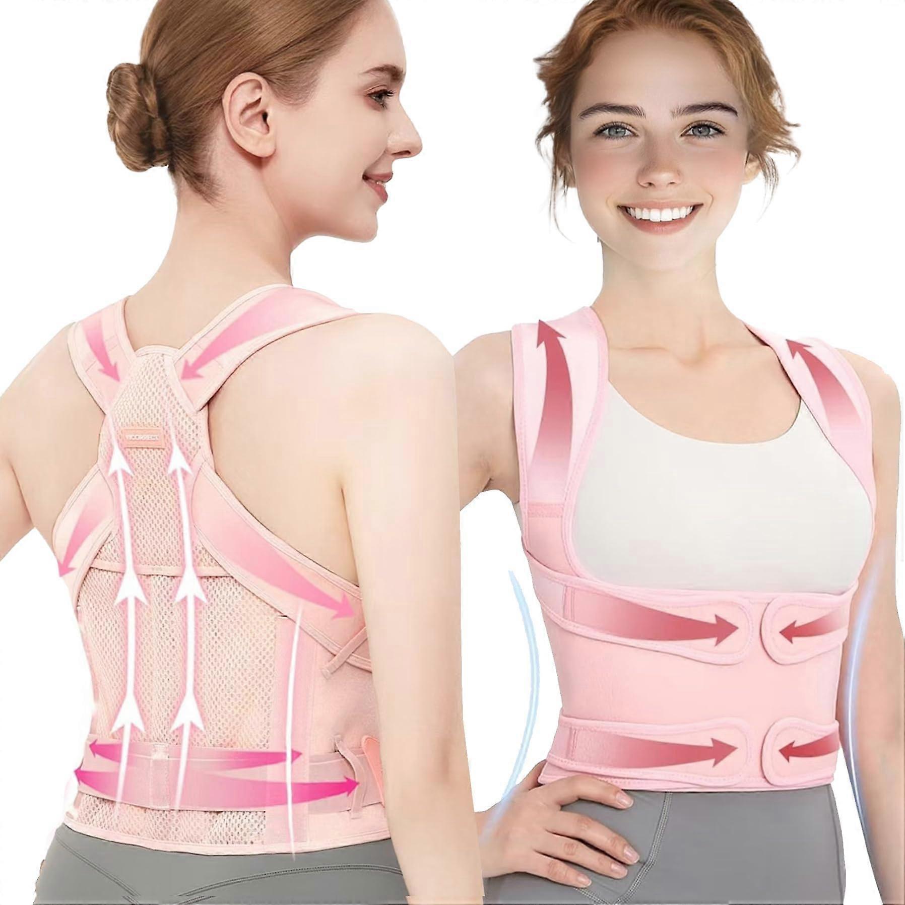 Posture Corrector for Women, Adjustable Full Back Brace, Shoulder Straightener for Back Pain Relief, Comfortable Design