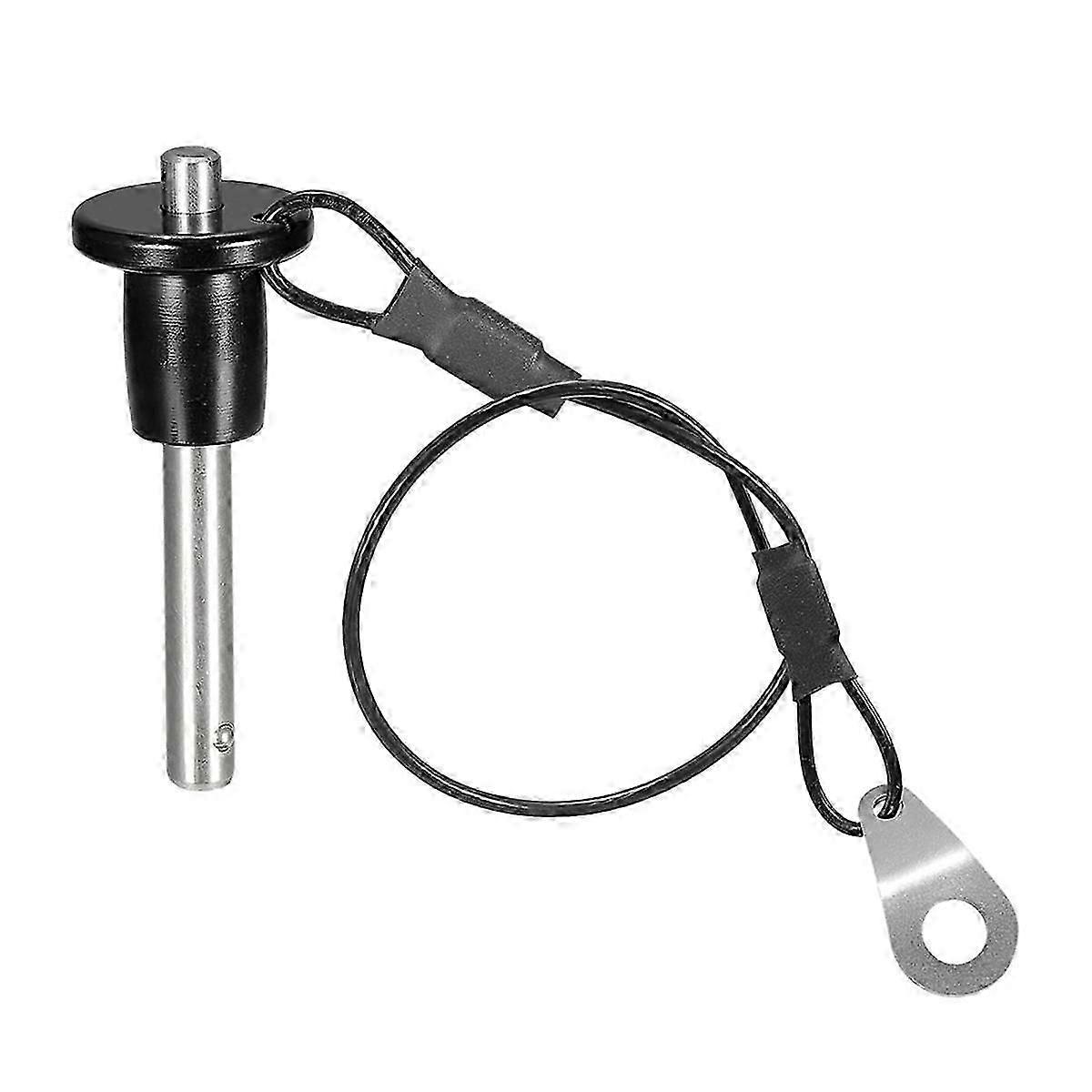 Stainless Steel Quick Release Pin 6mm Diameter Ball Locking Pin with Push Button Lanyard Cable Usable Length 25mm