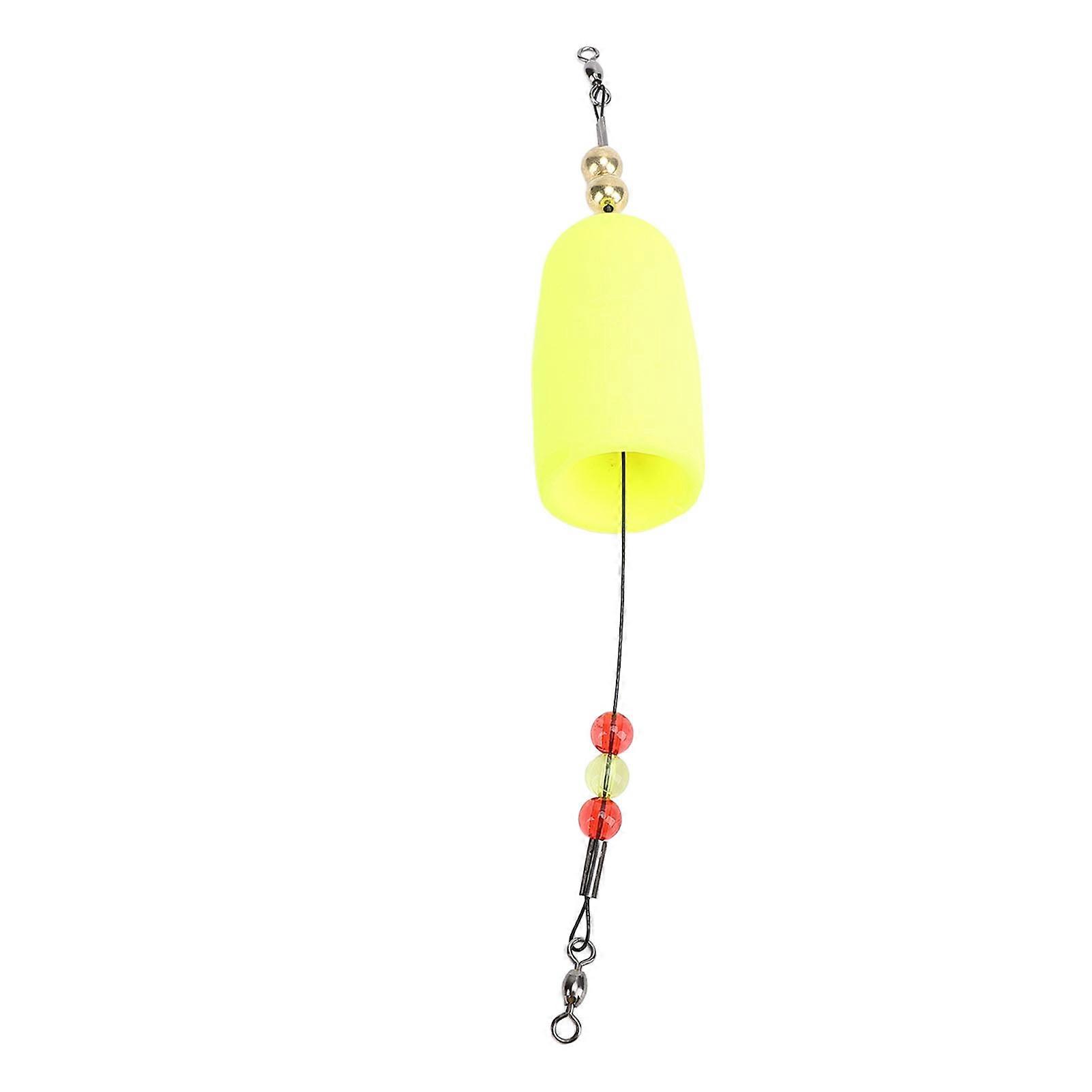 Fishing Popping Cork Portable Enhanced Efficiency Red Fish Bobber Float for Saltwater Freshwater Yellow