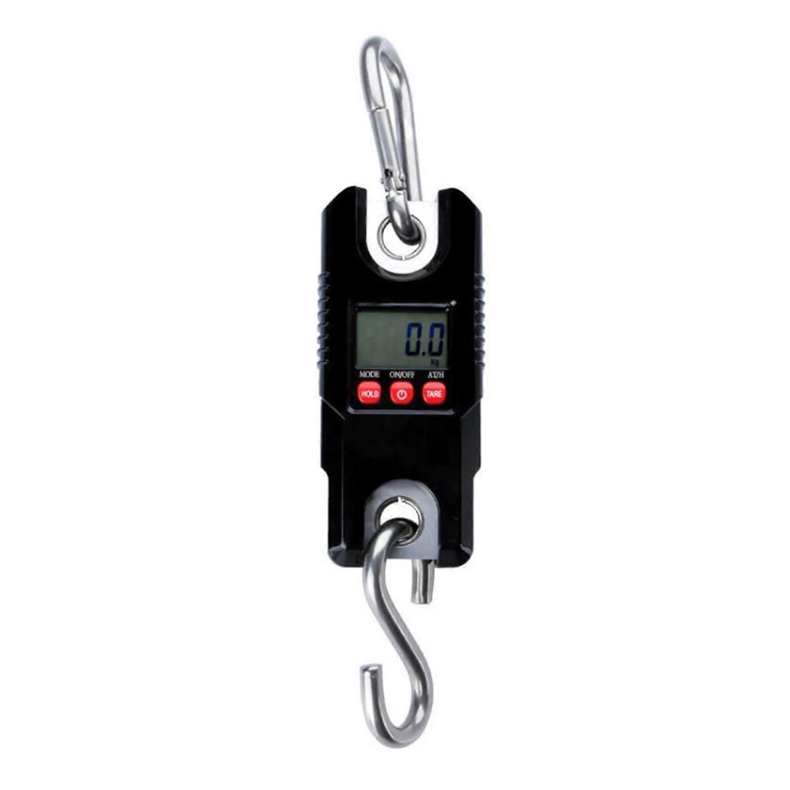 Hanging Scale Lightweight LCD Display Electronic Crane Scale 300 Kg Capacity 0.1 Kg Graduation Portable Detachable Hook