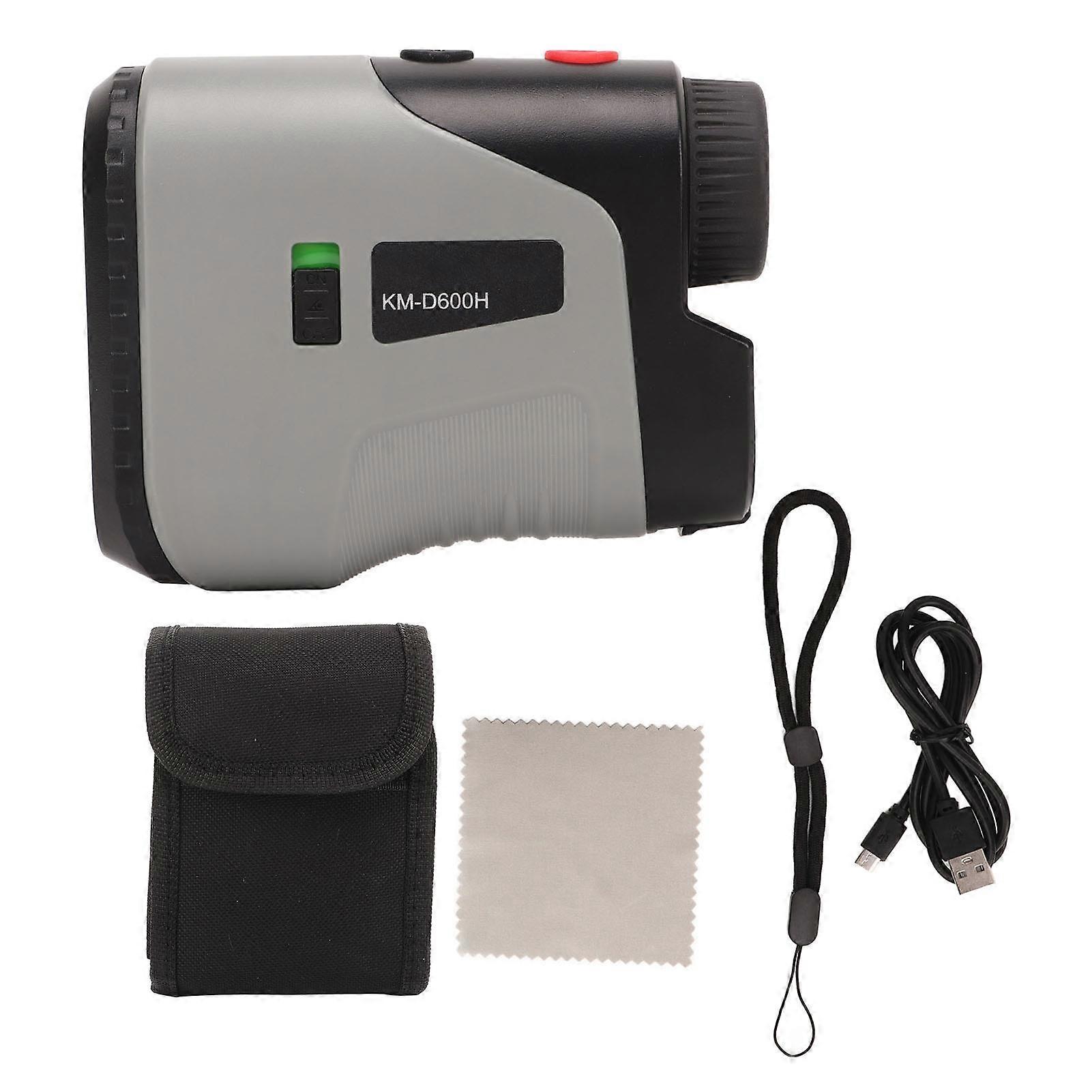 Golf Rangefinder with Slope Switch USB Rechargeable 6.5X Magnification 656 Yards Laser Range Finder for Golfing