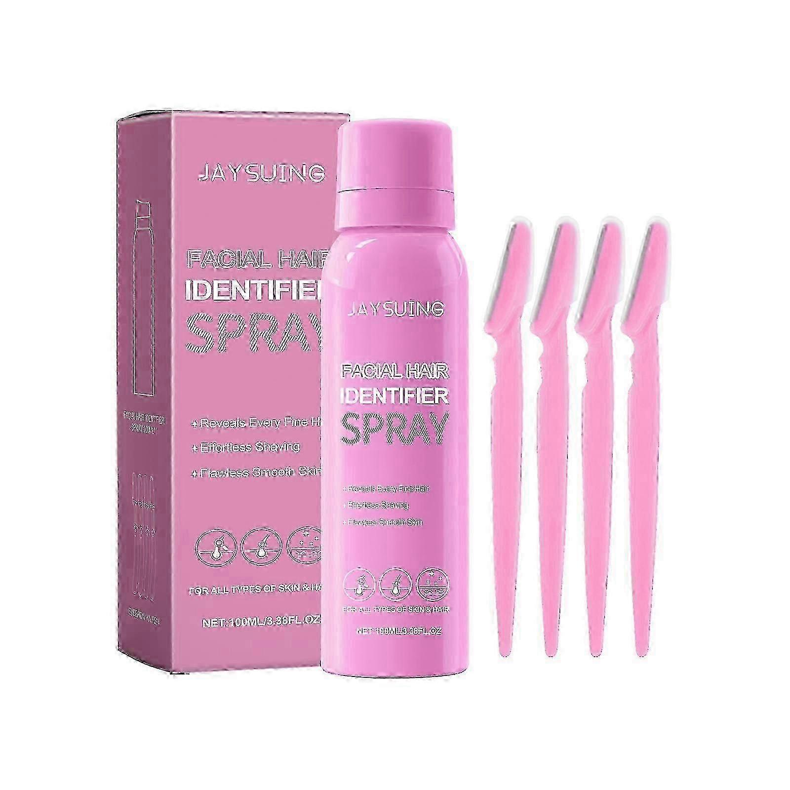 ספריי לזיהוי שיער הפנים תרסיס לניקוי פנים מרכך את השיער תרסיס עדין להסרת שיער לטיפול יומיומי