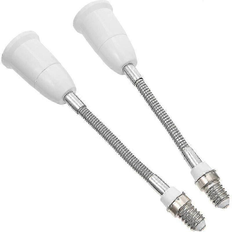 2 Pack E14 To E27 Light Bulb Socket Extension Socket, Folding Light Bulb Adapter With Screw Base, Adjustable, For Home (e14 To E27, 20cm)