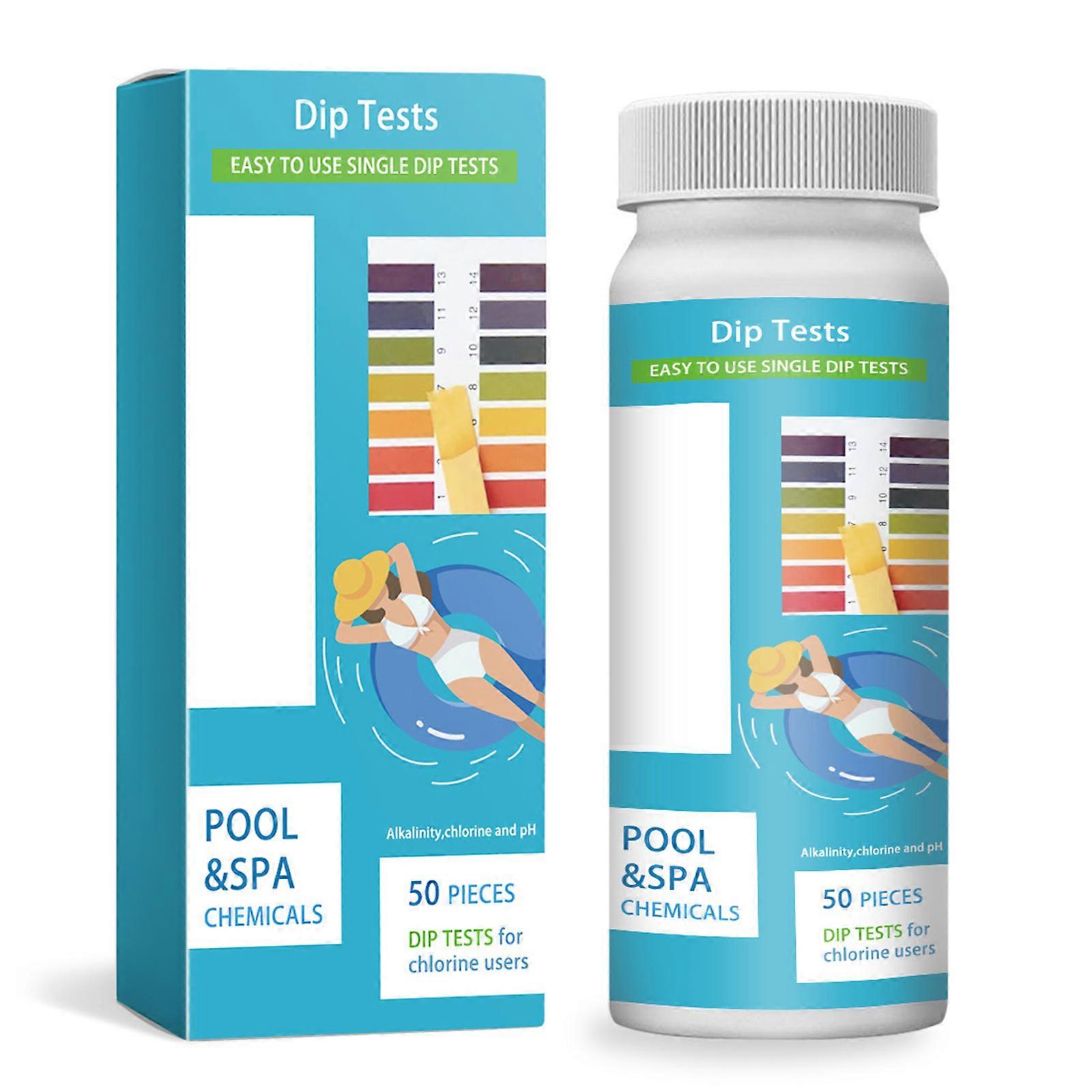 50Pcs Pool Test Strips 3 in 1 Water Quality Testing Paper for Home Public Swimming Pools Quick and Accurate Tester Paper
