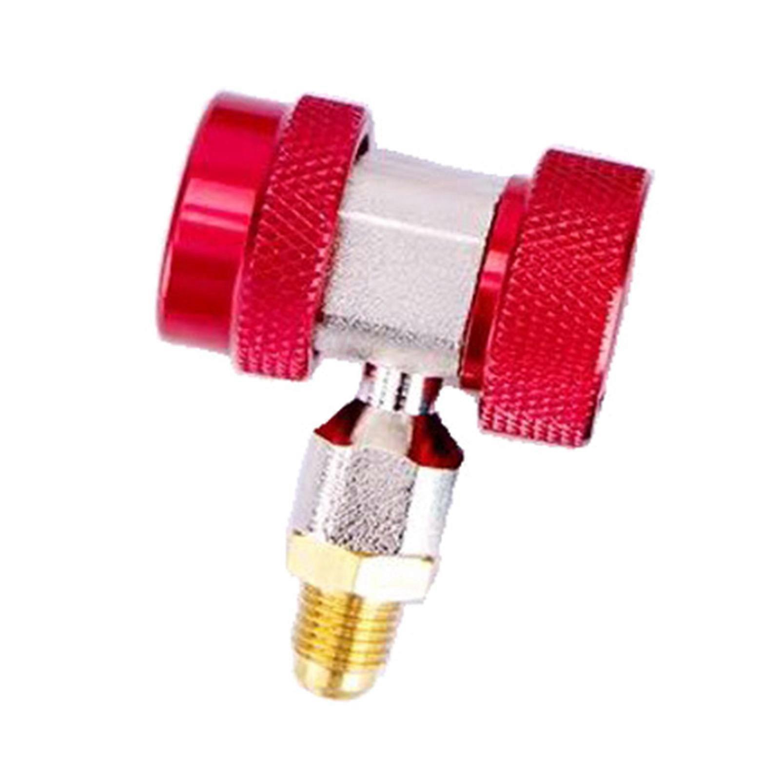 R134A Auto Freons Air Condition Adapters Refrigerant AdjustableQuick Couplers HighLow Connector Manifolds Gauges Red