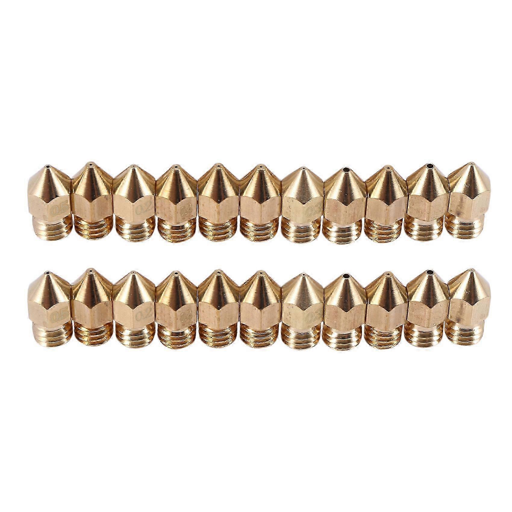 22pcs MK8 Nozzle Kit for 3D Printers 0.2-1.0mm Multi-Size Extruder Replacement Nozzles