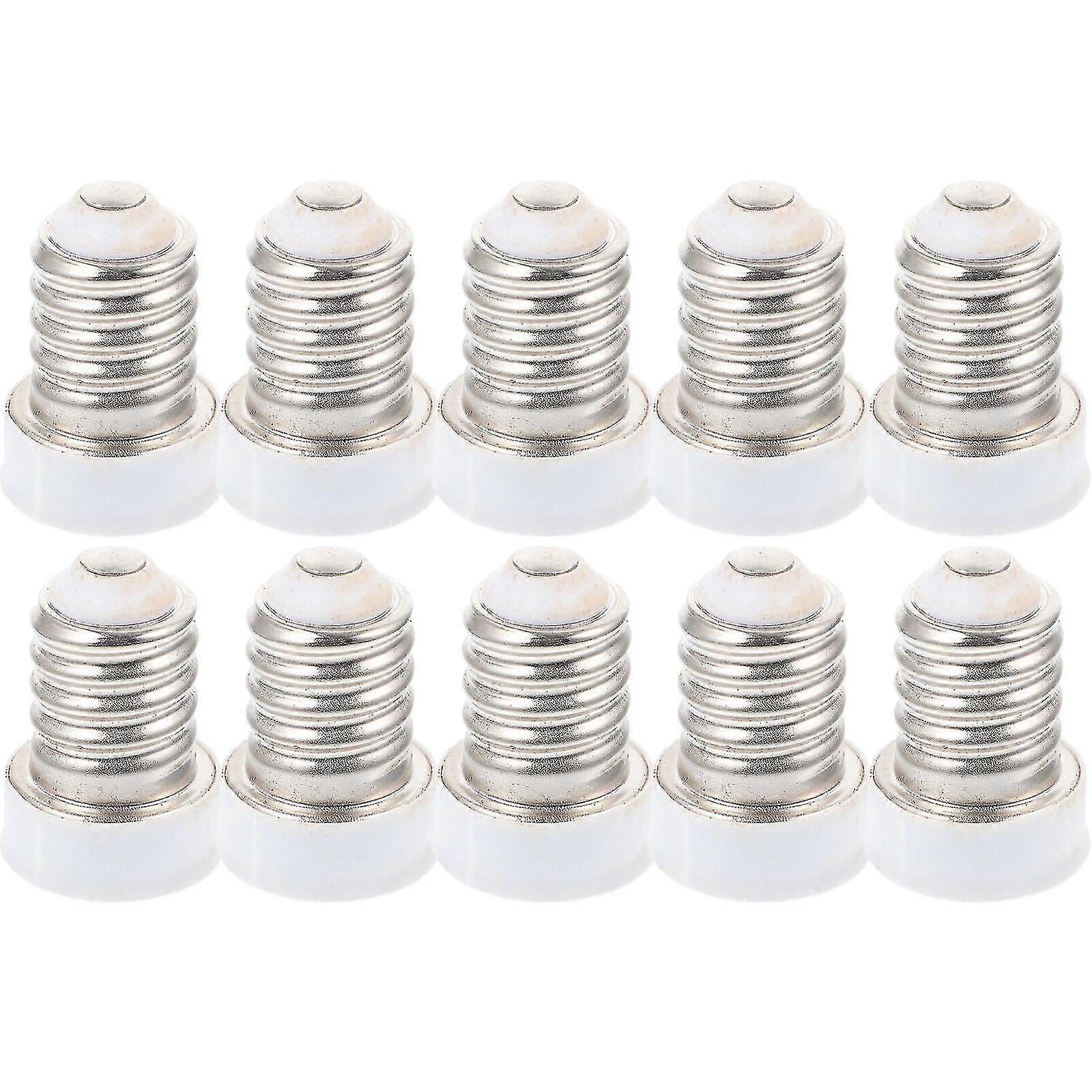 10pcs Bulb Adapter Lamp Holder Adapter E14 To E12 Light Bulb Adapter Supply