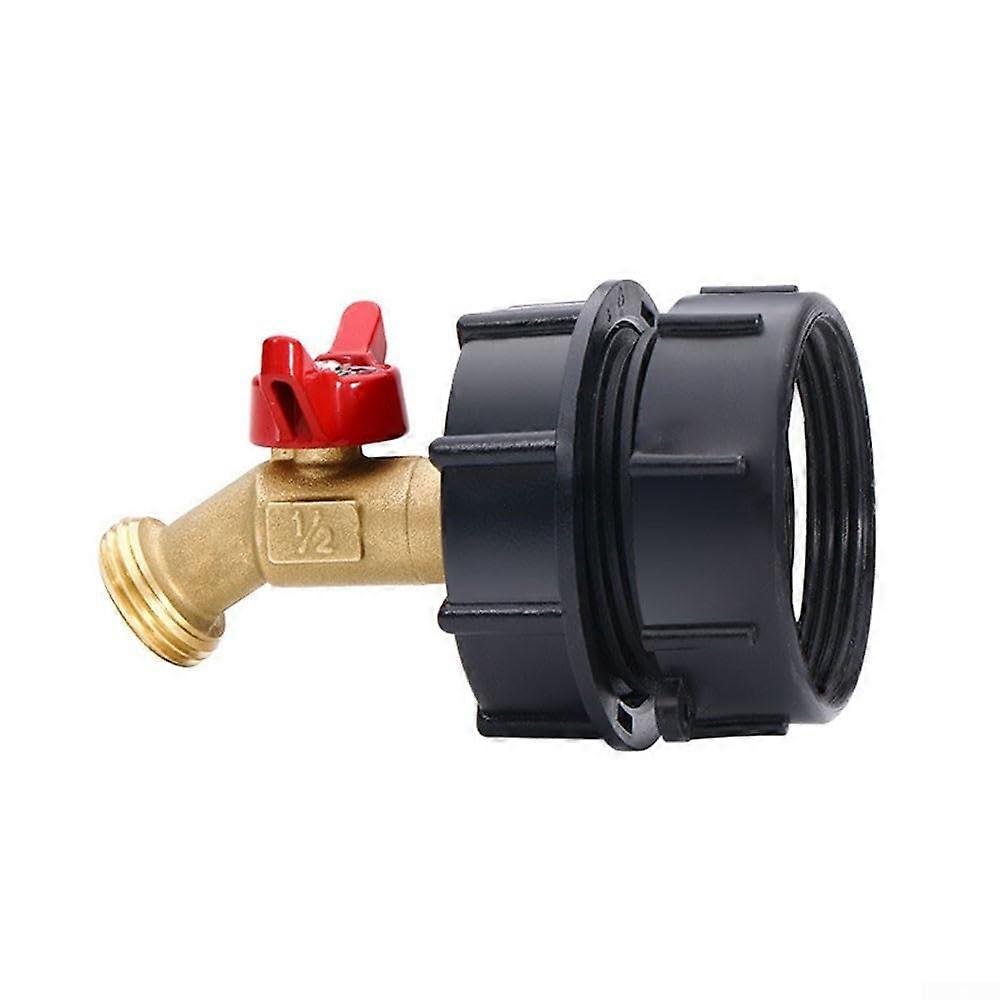 Rust Resistant Brass Fittings 1000L Bucket IBC Tone Connection Brass Water Spout Butterfly Faucet IBC Tank Adapter 60mm 60 mm