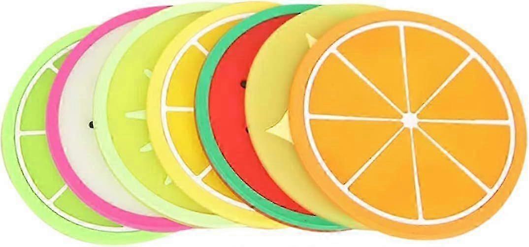 カラフルなフルーツ型のシリコン製ドリンクコースター&ゼリーカップパッド