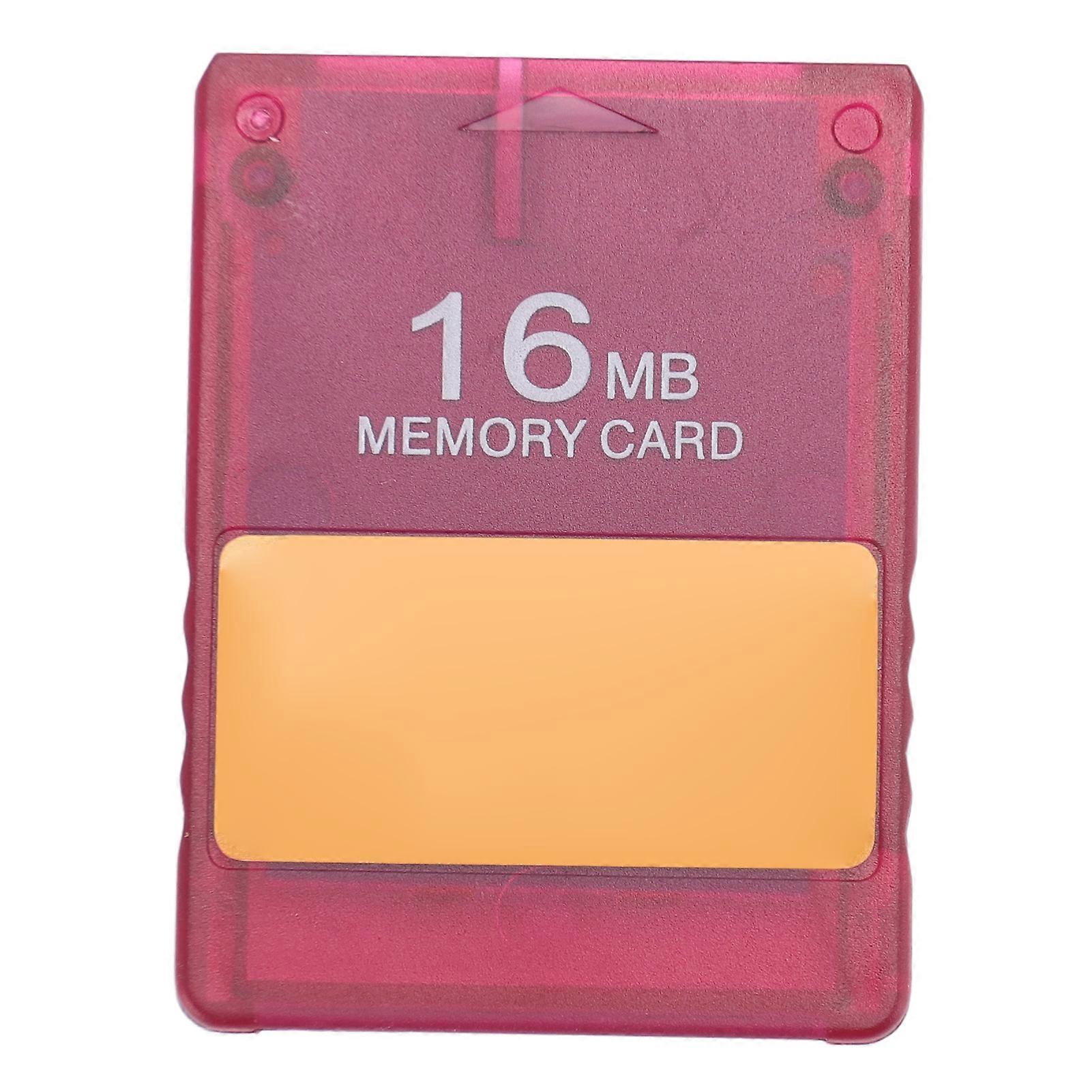 Console Memory Card V1.966 OPL HD Loader Program Card Game Start Card with Transparent Case Transparent Red 16MB