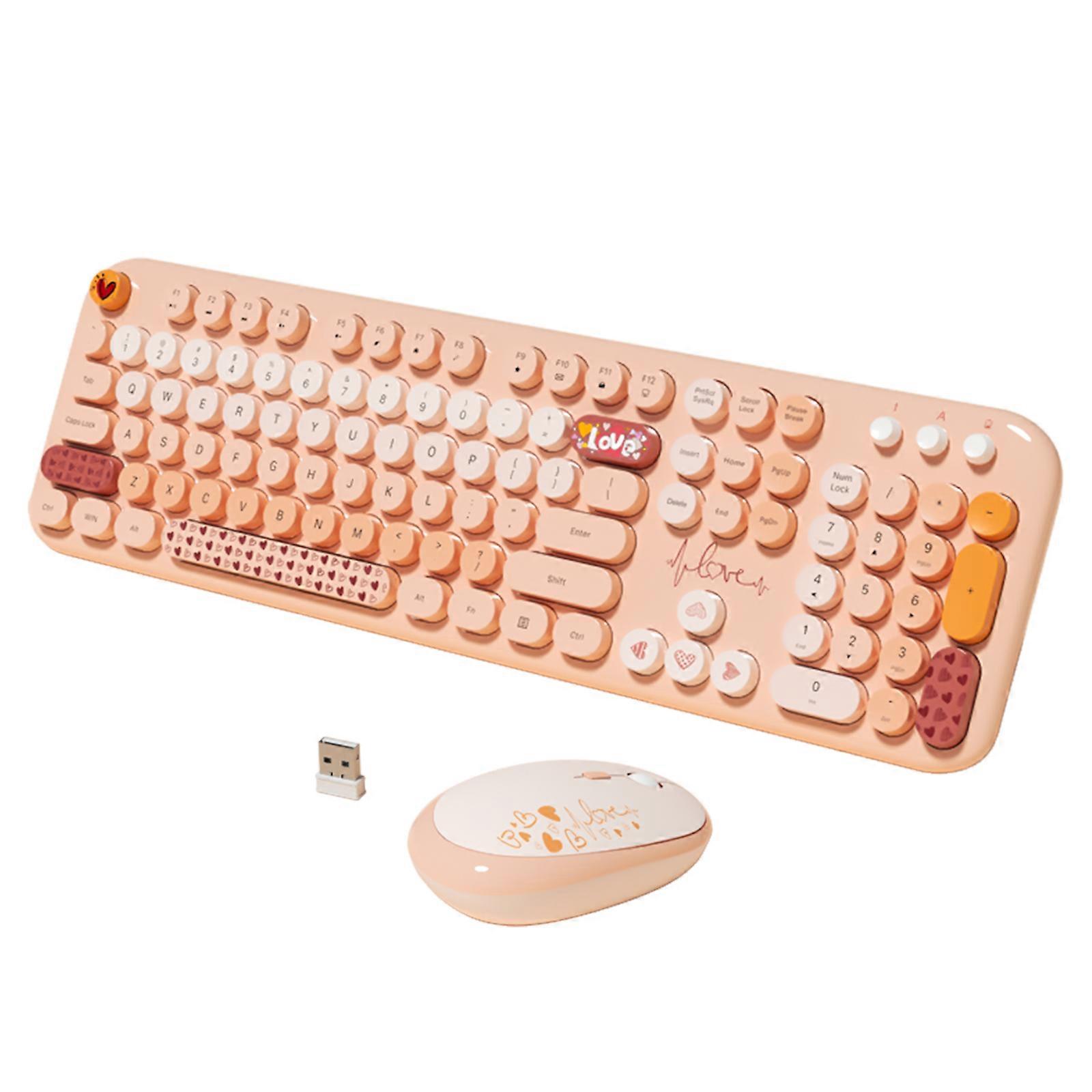 MOFII Wireless Keyboard and Mouse Set 104 Keys Customizable Ergonomic USB for Laptops