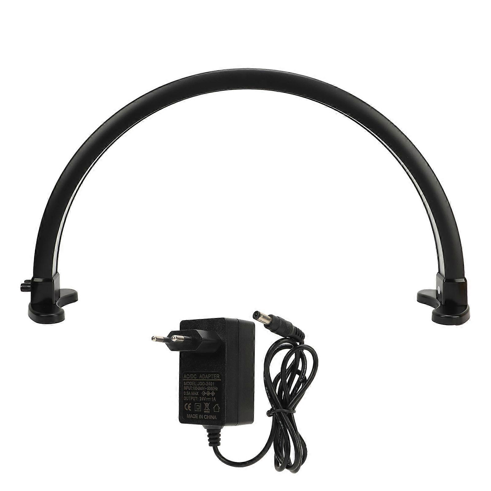 48W LEDアークネイルアートランプ調光可能2700K-5600K 28インチネイルサロンランプブラック