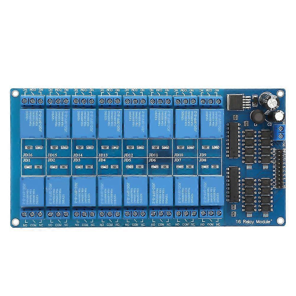 Module relais 12 V 16 voies de haute qualité, carte de commande de relais avec optocoupleur