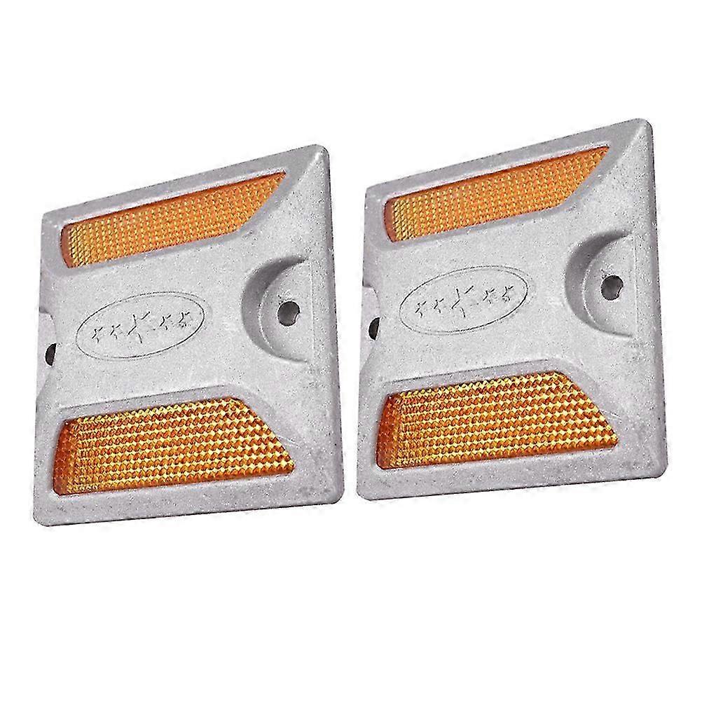 2pcs Reflective Road Pavement Marker Driveway Marker Reflectors (random Style)