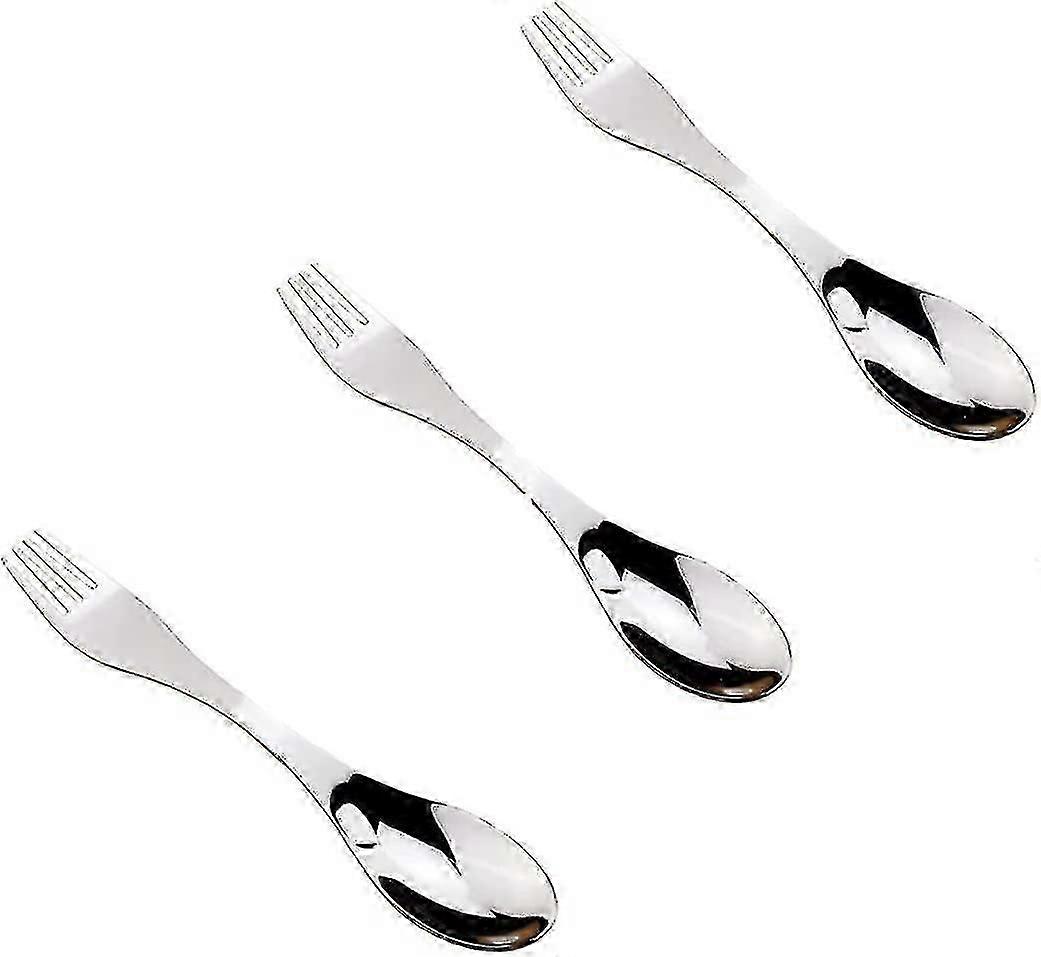 3 יחידות עמיד בפני חלודה פלדת אל חלד Spork לקמפינג ופעילויות בחיק הטבע באירופה