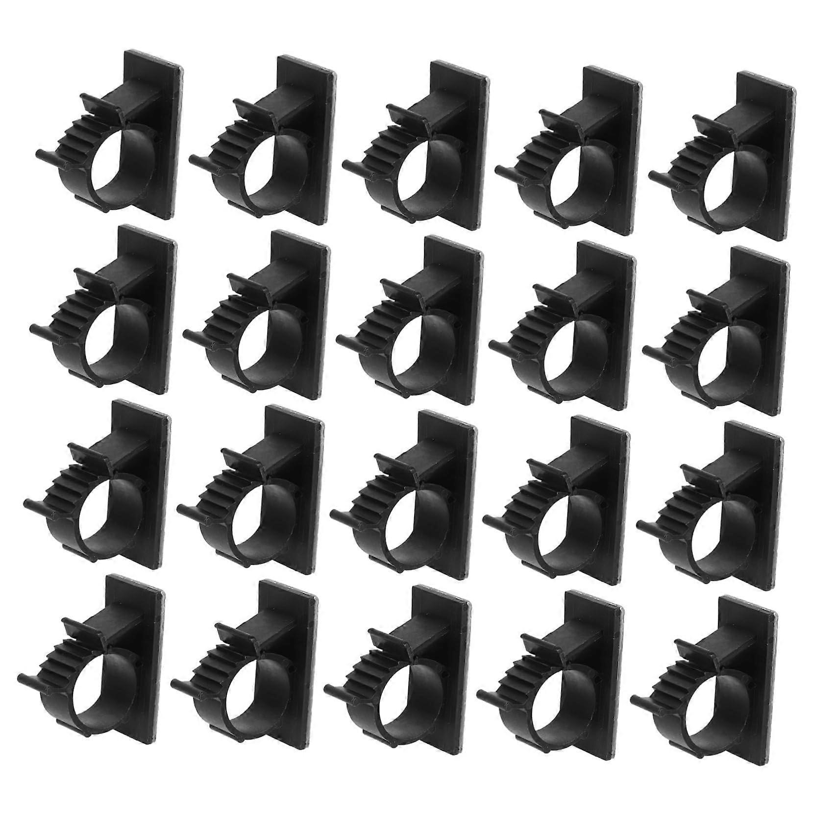 Water Pipe Fixing Buckles 50 Pack Multipurpose Clamp Brackets Selfadhesive for Hoses Cables Wall Mount