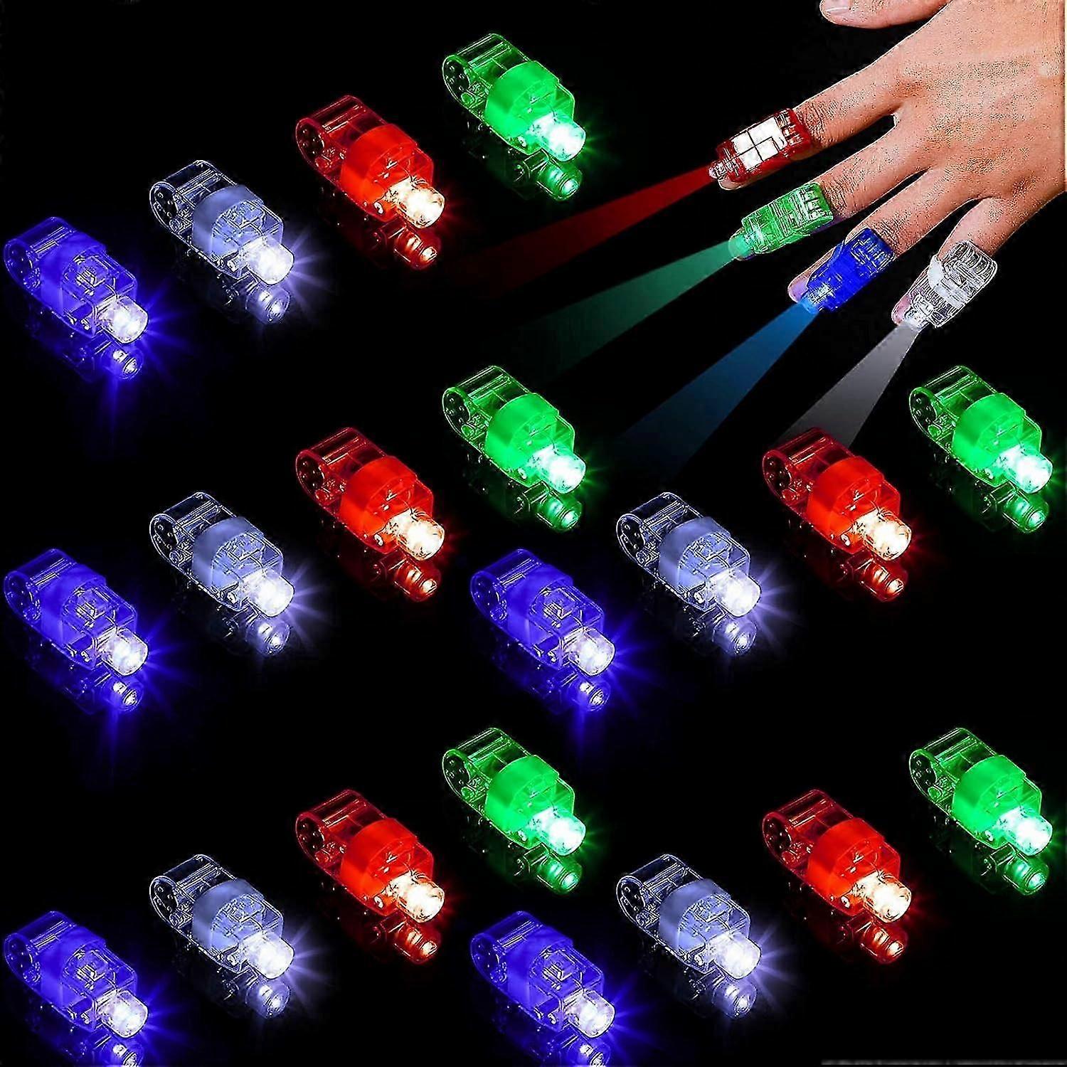 60 Pcs Finger Lights for Kids LED Finger Lights Finger Glow Sticks for LED Light Up Party Supplies Rave Laser Assorted Toys