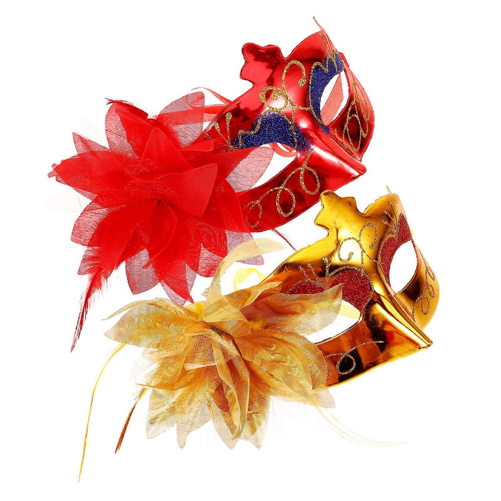 Here's a refined product description for your **2pcs Masquerade Masks With Side Flower Design**:
**Product Title:**
**2pcs Masquerade Masks