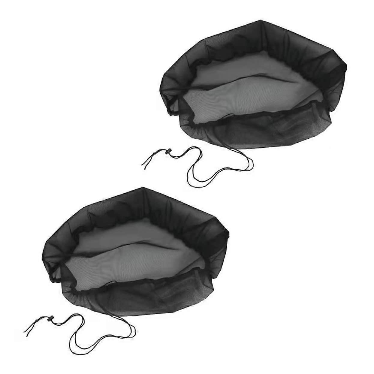 Rain Barrel Cover Pack Of 2 Polyester Black For Rain Butt Strainer System Cistern Cover Water Barrel Net