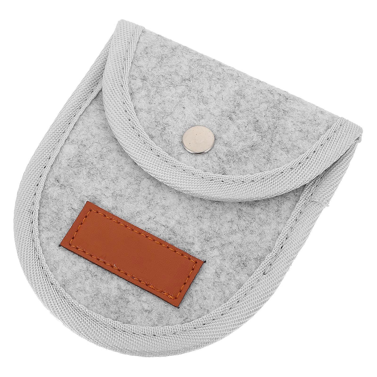 Plectrums Storage Multi-Functional Guitar Picks Storage Bag Party Guitarists Grey Rectangular Simple Design 1Pack