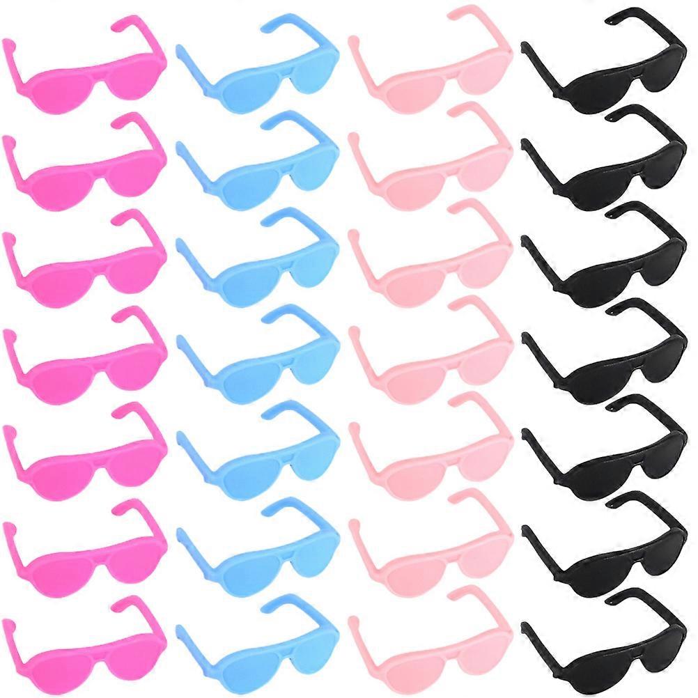 60pcs Mini poupée costume lunettes Lunettes de soleil mignonnes Lunettes pour bricolage Artisanat Jouer, Habiller et Accessoire de photographie