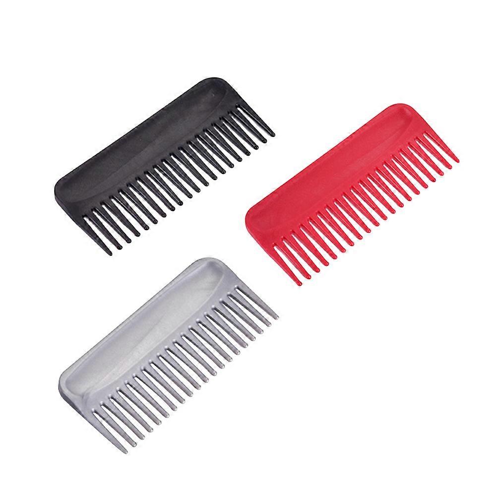 Comb for Curls Detangle Comb 3Set Smooth Non Tangling Combs for Salon Use Black Grey Red