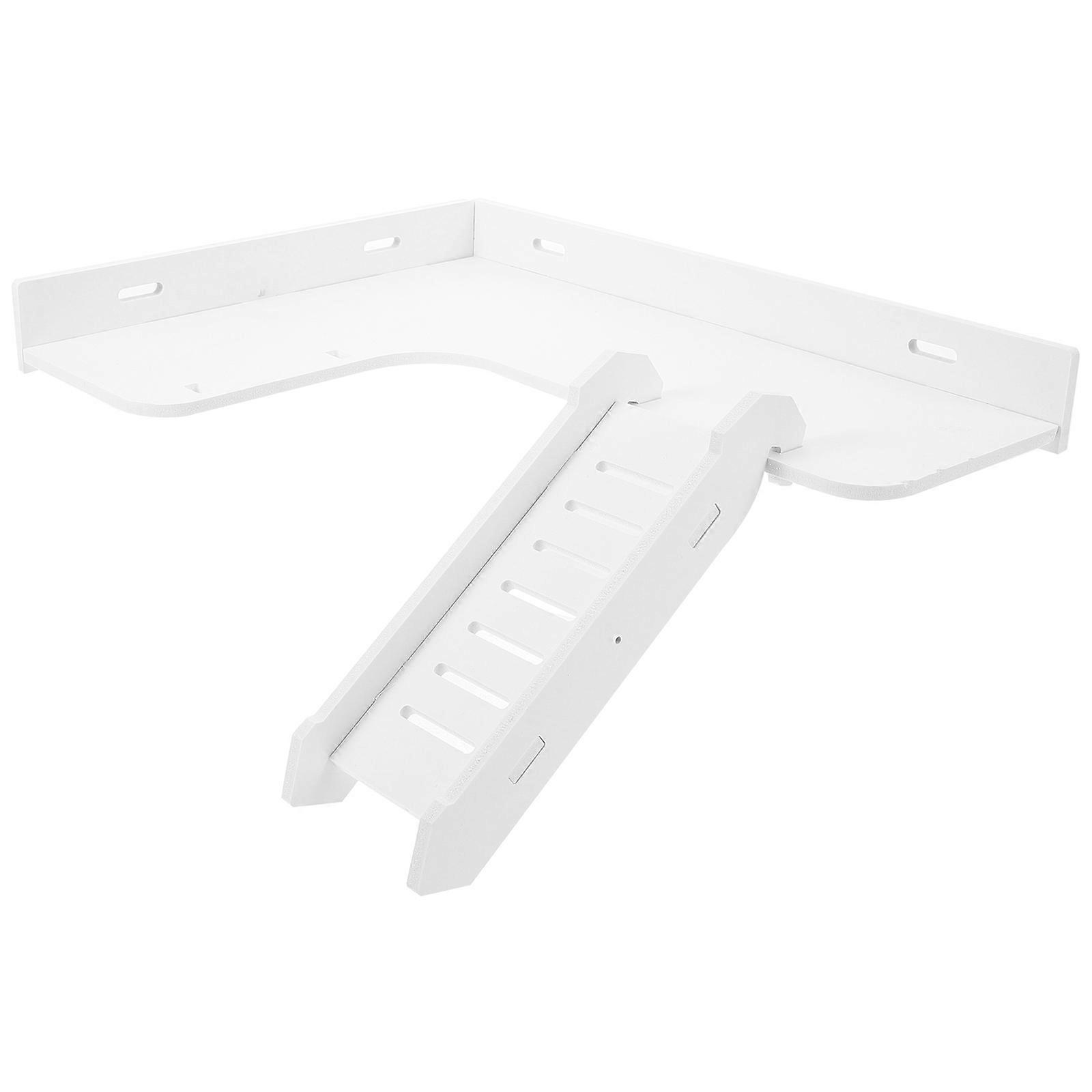 Platform for Hamster L Shaped Round Hole Climbing Frame with Ladder 30.00X23.00X3.50cm Pet Owners Exercise 1Pcs
