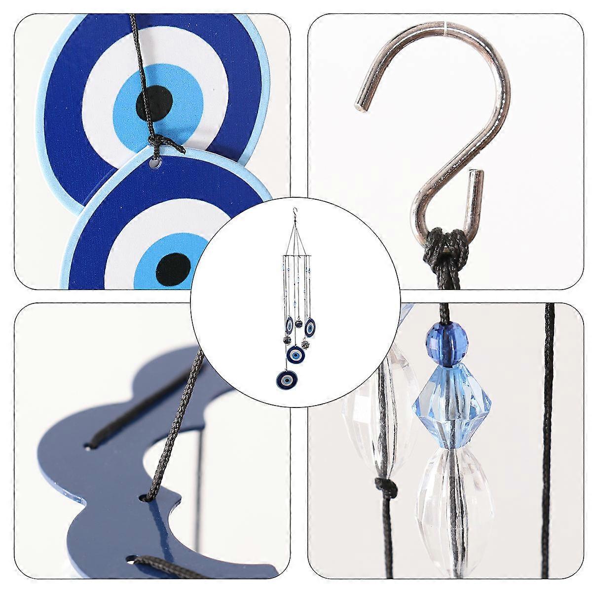 Durable Rust Resistant Blue Metal Wind Chime with Creative Flower Design – Hanging Decor for Garden, Porch, Window, and Car