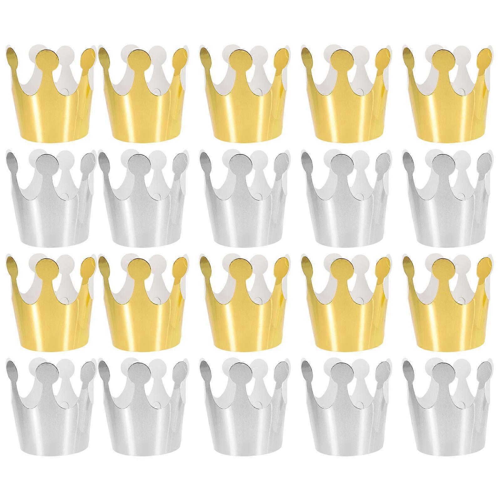 パーティーのための紙の誕生日キャップパーティークラウン25X9CM快適な30個