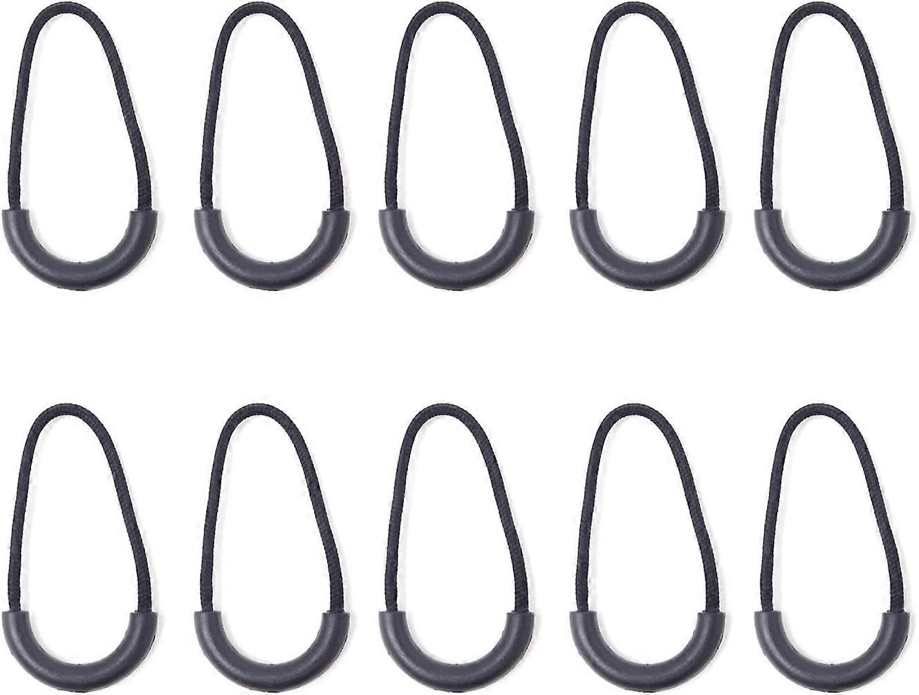 10 Pieces Heavy Duty Nylon Zipper Pulls - U Shape Cord Replace