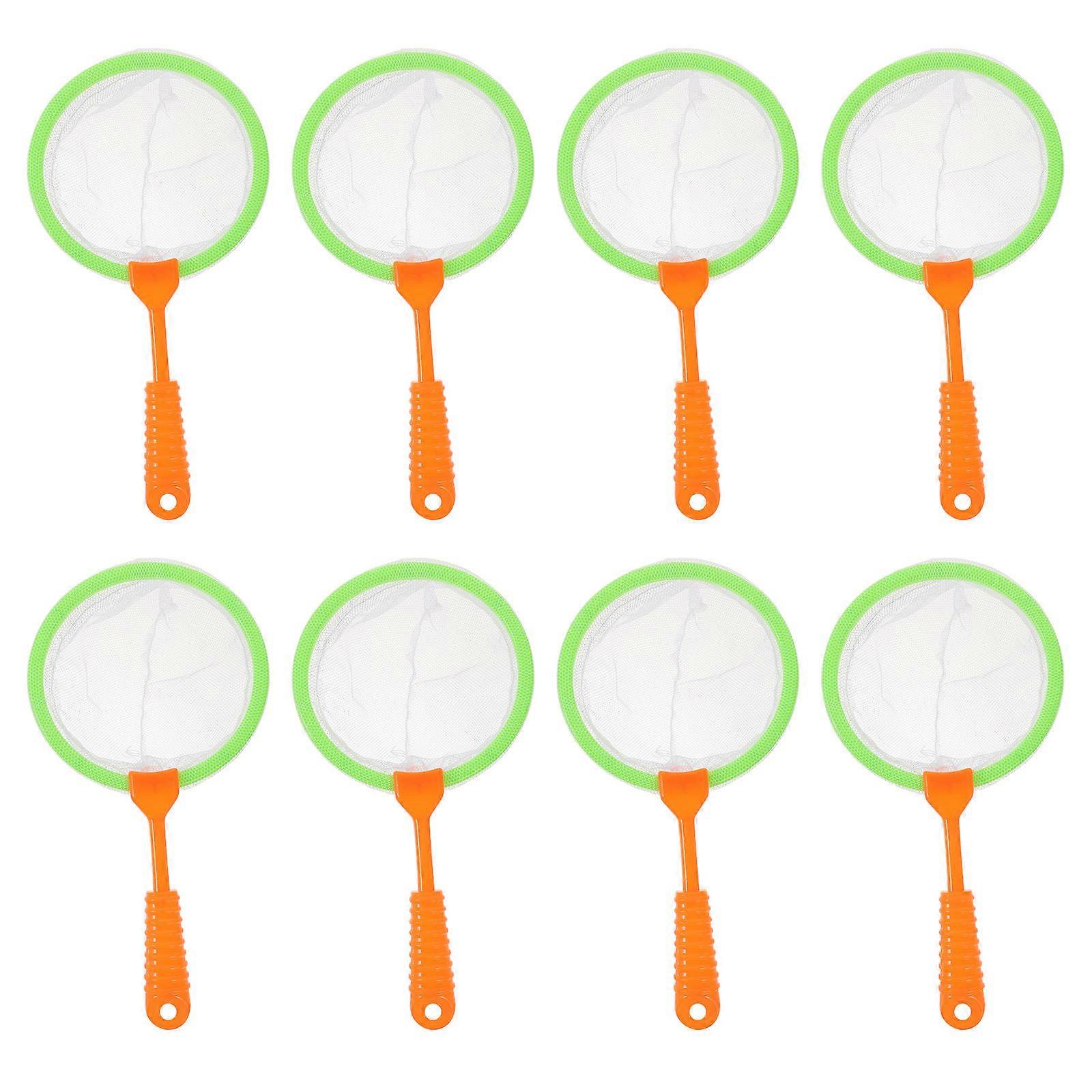 8pcs Lightweight Portable Fishing Nets for Outdoor Use – Catch Butterflies, Insects, Small Fish – Random Catcher Nets