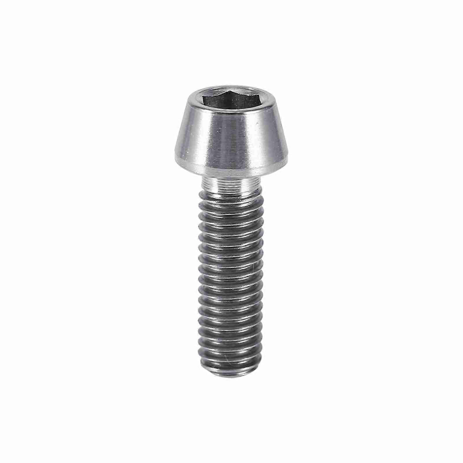 Titanium Alloy Conical Screw with Washer for Mountain Bike (Silver/M6x20)