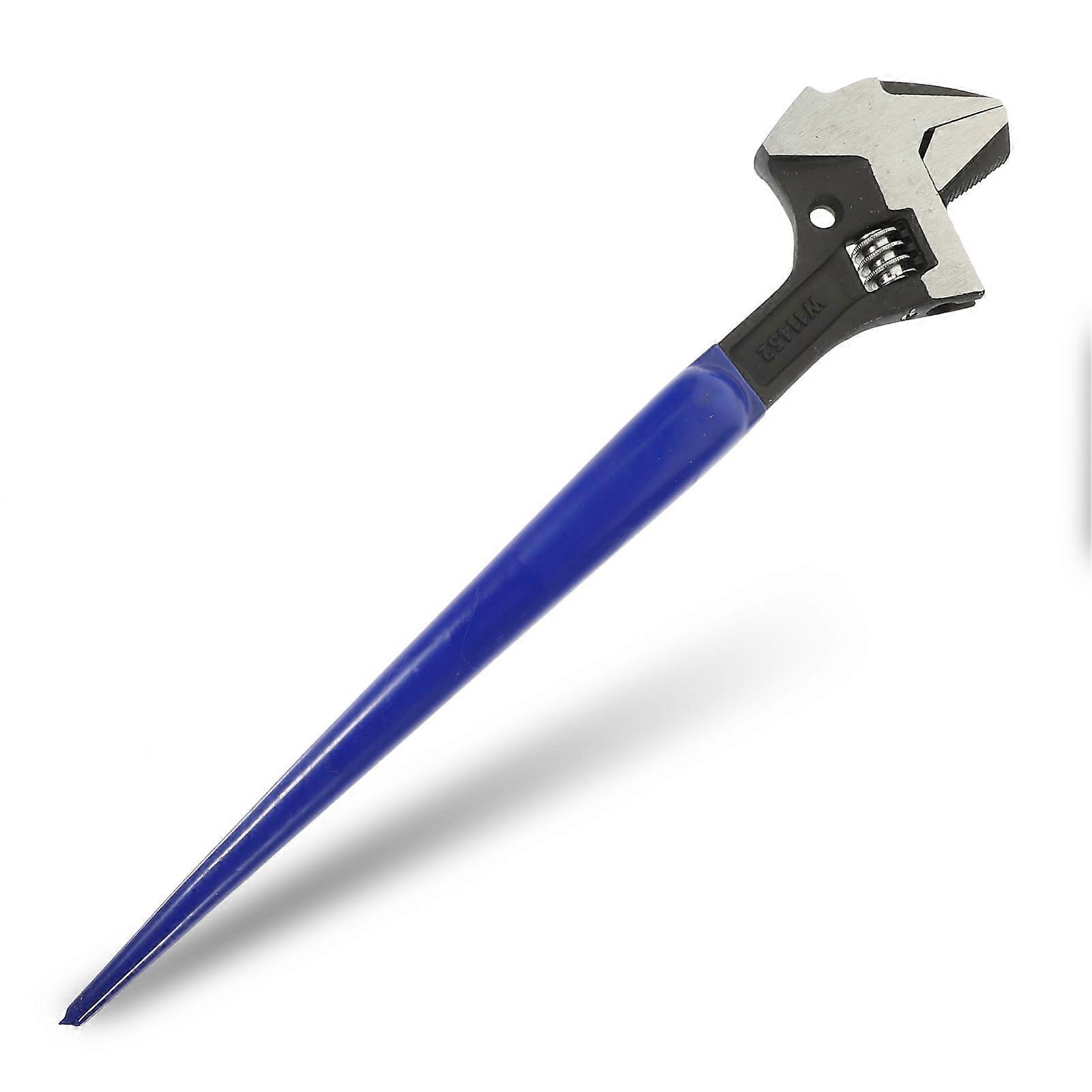 Heavy Adjustable Spud Wrench with Reversible Head and Hammer Head, Robust Tool for Precise Work on Pipes and Fittings