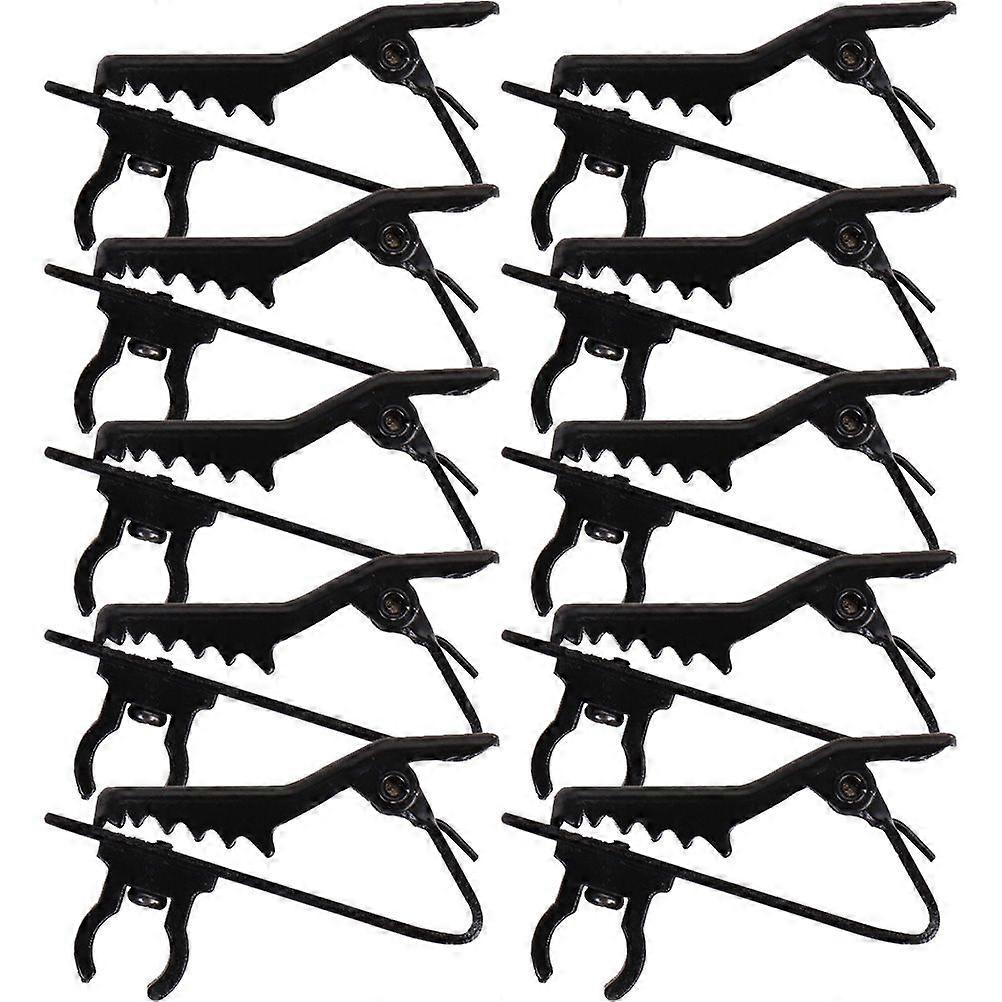 10Pcs Lavalier Microphone Holder Replacement Plastic Mic Lapel Clips for Stage