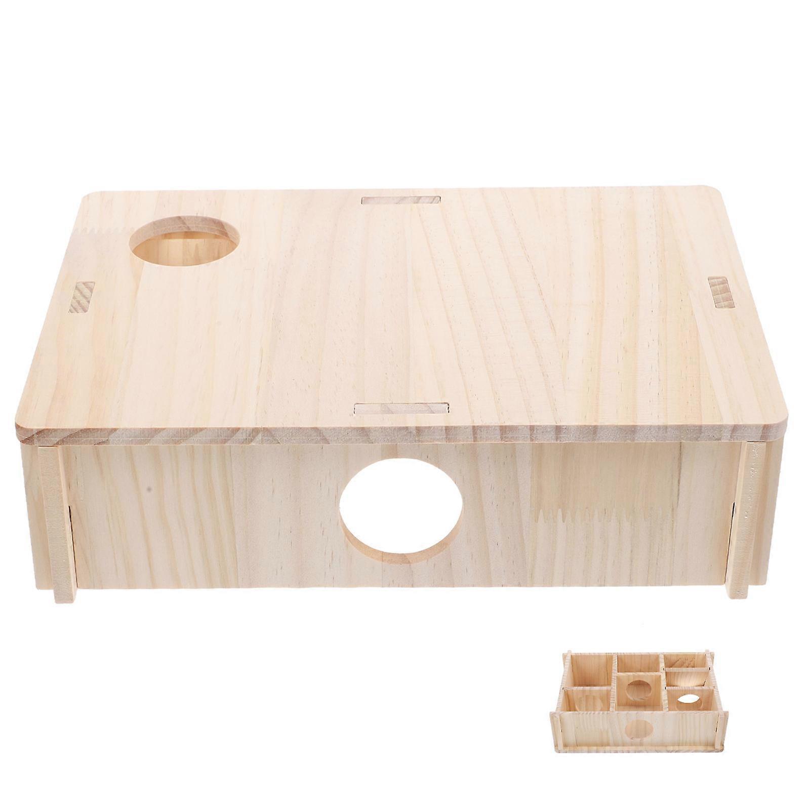 Small Pet Hideout House Hamster Hideaway Multi Chamber Hamster Hideout 33x23cm 1Set