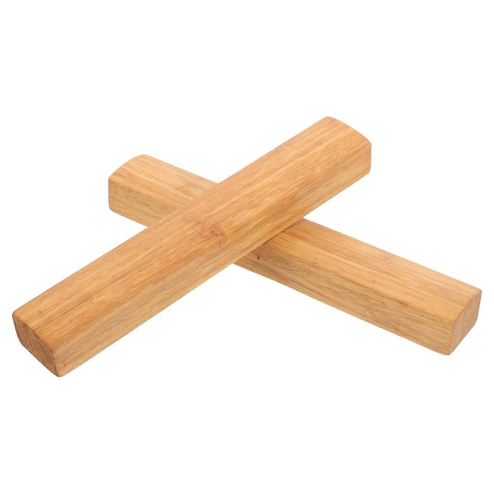 Rectangular Paperweights Bamboo Wood Material Brush Pen Rest For Calligraphy Practice Aid 22cm 2Pcs