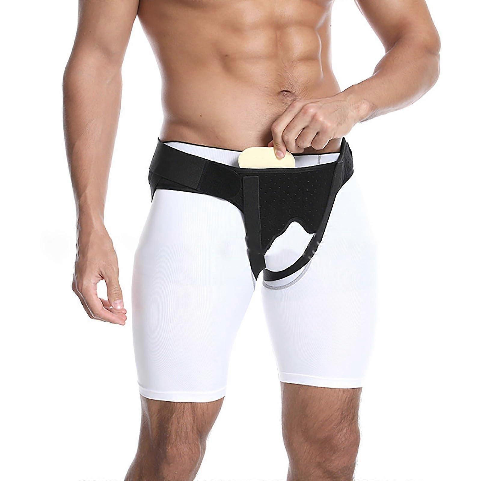 Adult Hernia Belt for Men, Post-Surgery Inguinal Hernia Support Truss, Medium Size, Comfortable Elastic Material