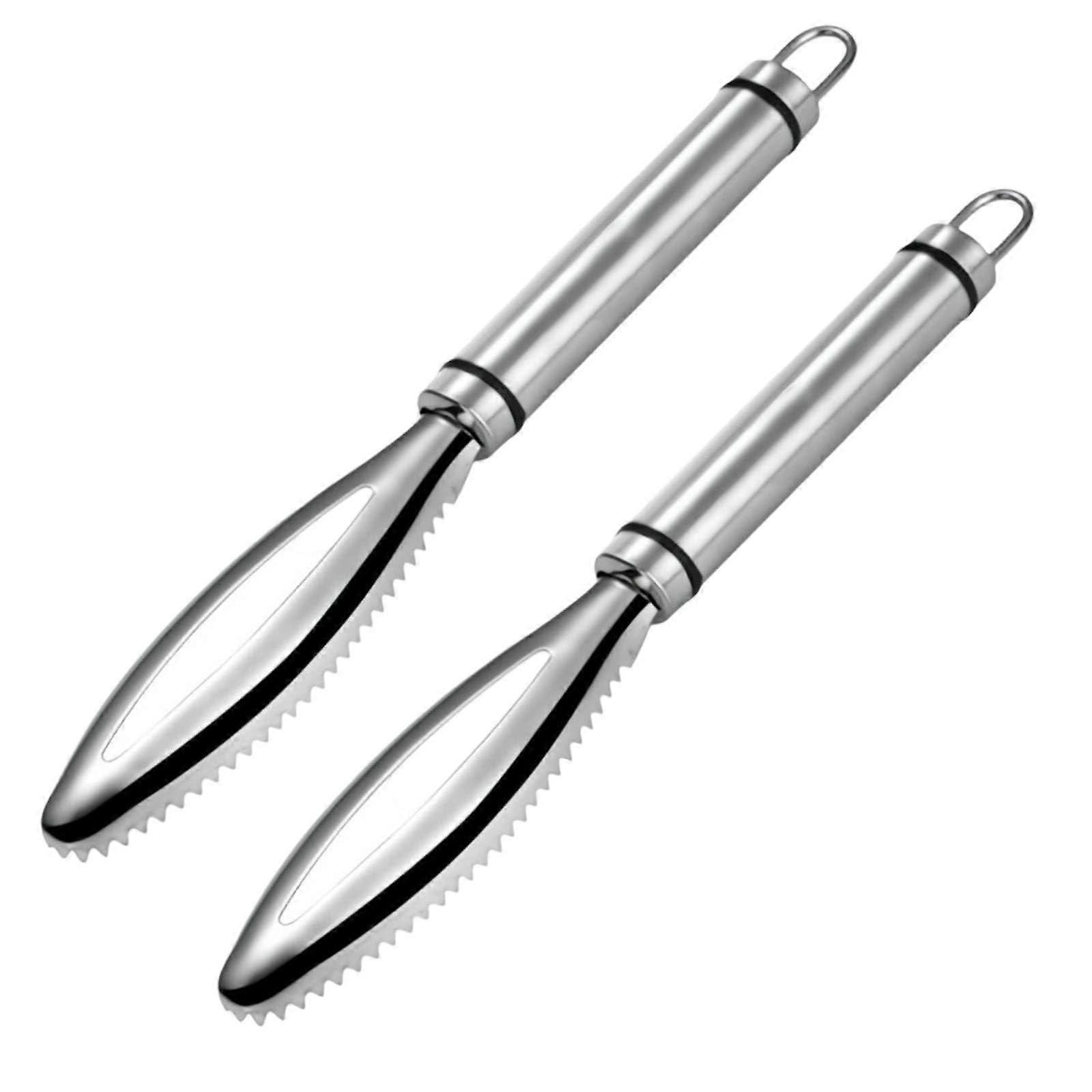 Fish Scaler Remover Stainless Steel with Handle, Detachable Design for Easy Cleaning, 2-Piece Set for Home and Professional Use