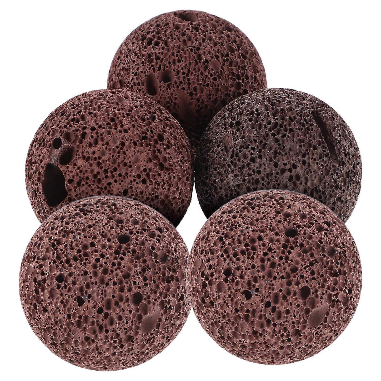 Aquarium Stones Lava Stone Volcanic Rock for Garden Decoration Artificial Landscaping Brown Irregular Shape 5Pcs