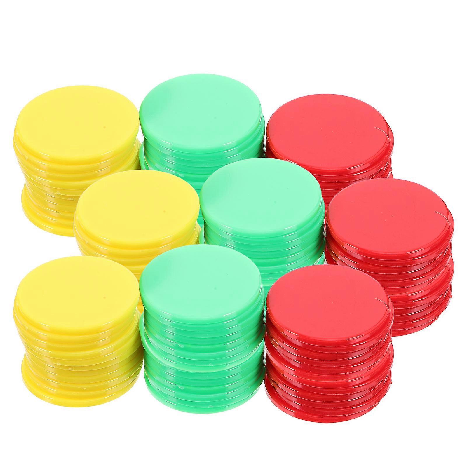 Math Learning Counting Toys Small Round Counters for Hands-on Learning 3.00X3.00X0.10cm Plastic Game Chips 300Pcs