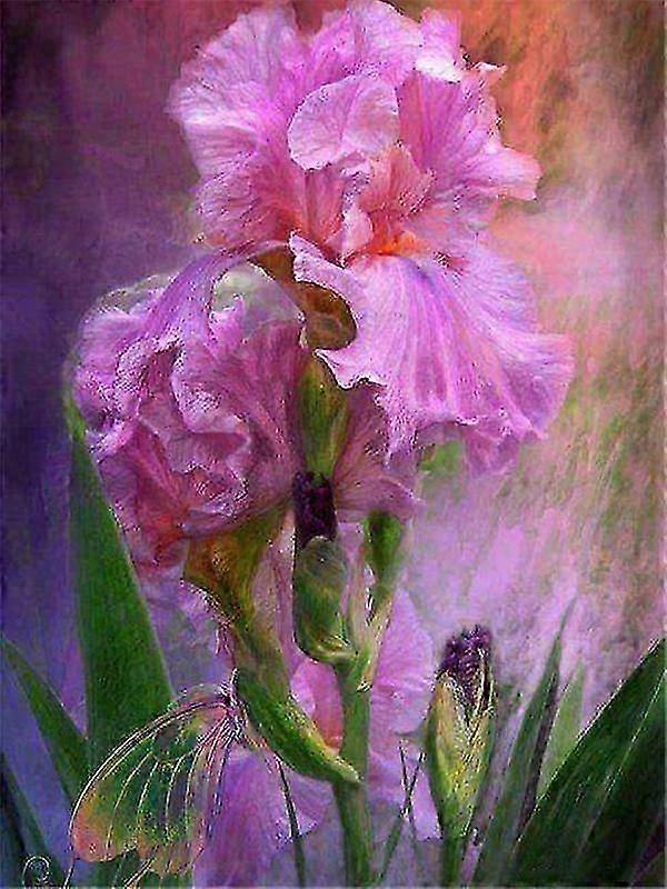 5D DIY Flower Cross Stitch Kit Mosaic Diamond Embroidery Rose Full Round Drill Home Decoration Style 146