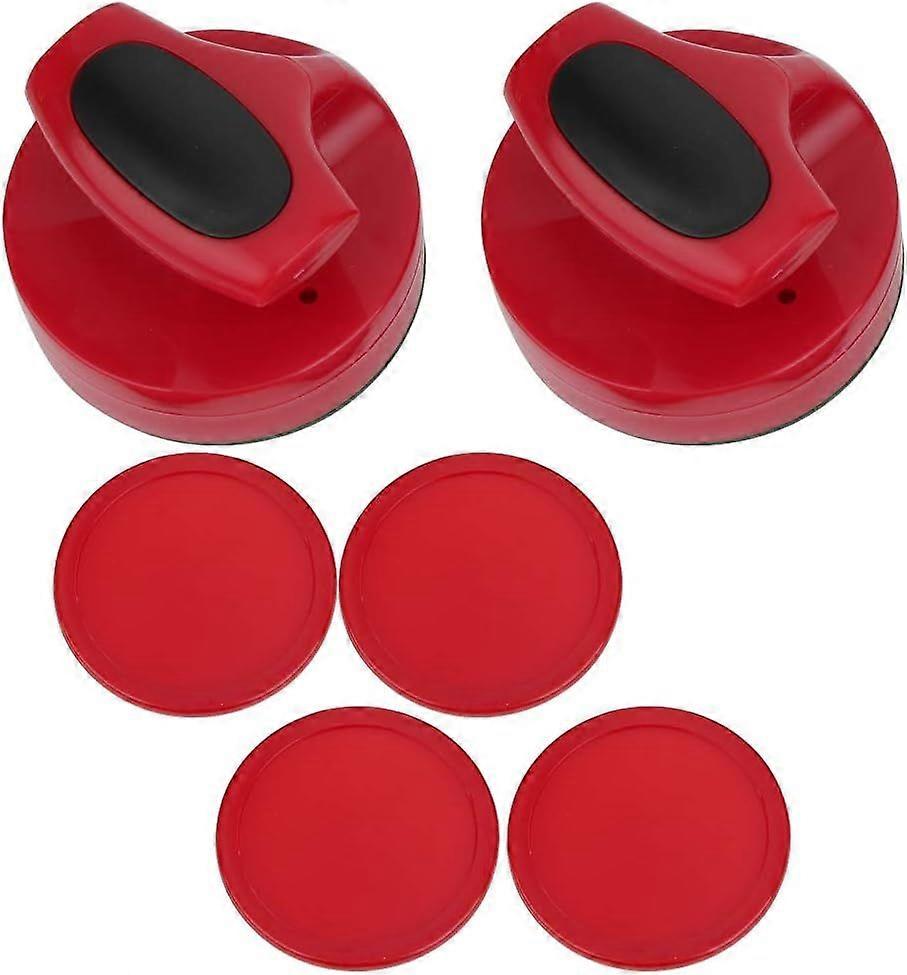 Air Hockey Ball and Putter, Large Red Table Hockey Putter Set, 185g Table Hockey Ball, Suitable for All Types of Hockey Tables, Ergonomic Design