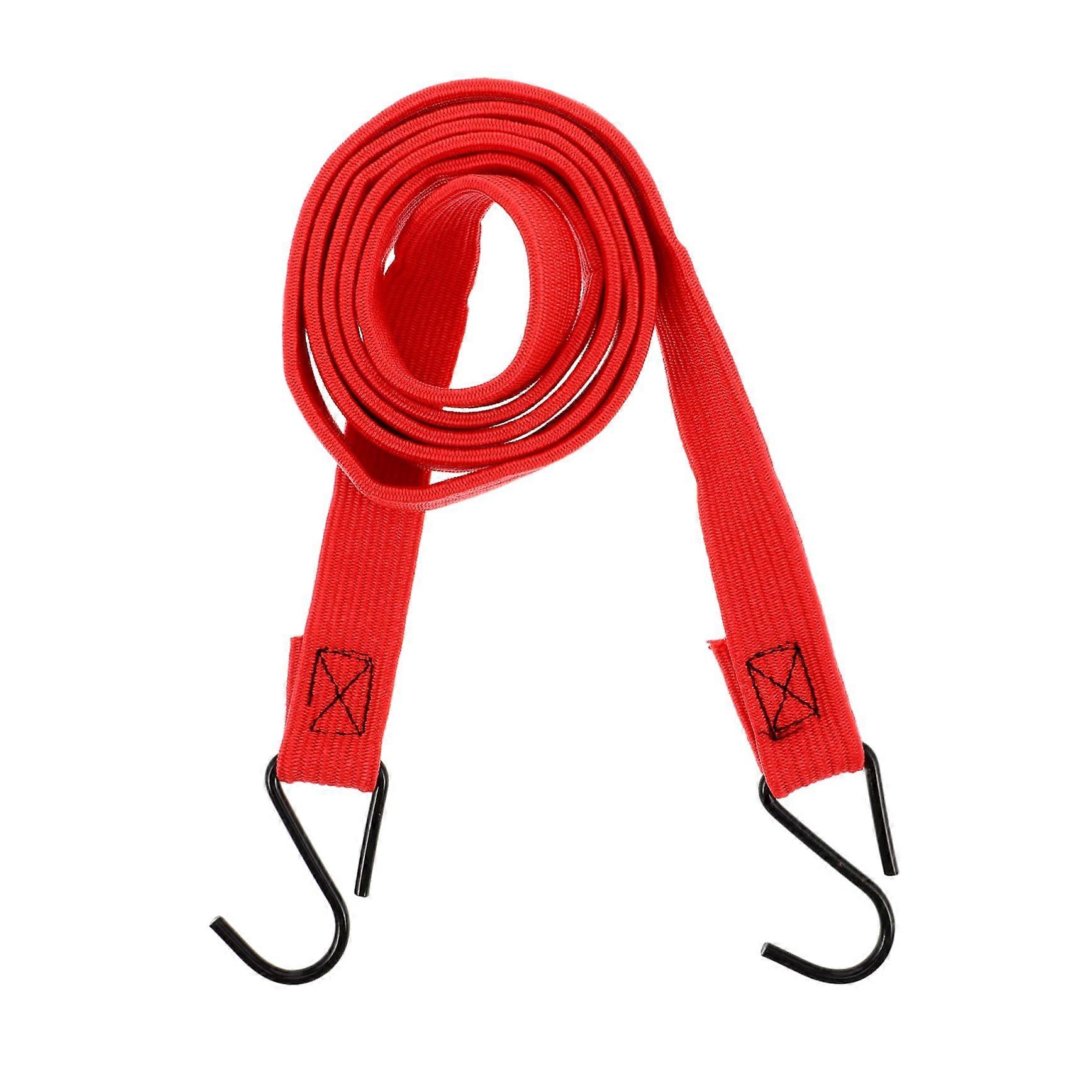 Red Bungee Cords With Hooks For Luggage Rack, Durable Elastic Tie-Down Straps For Camping And Outdoor Safe Transport