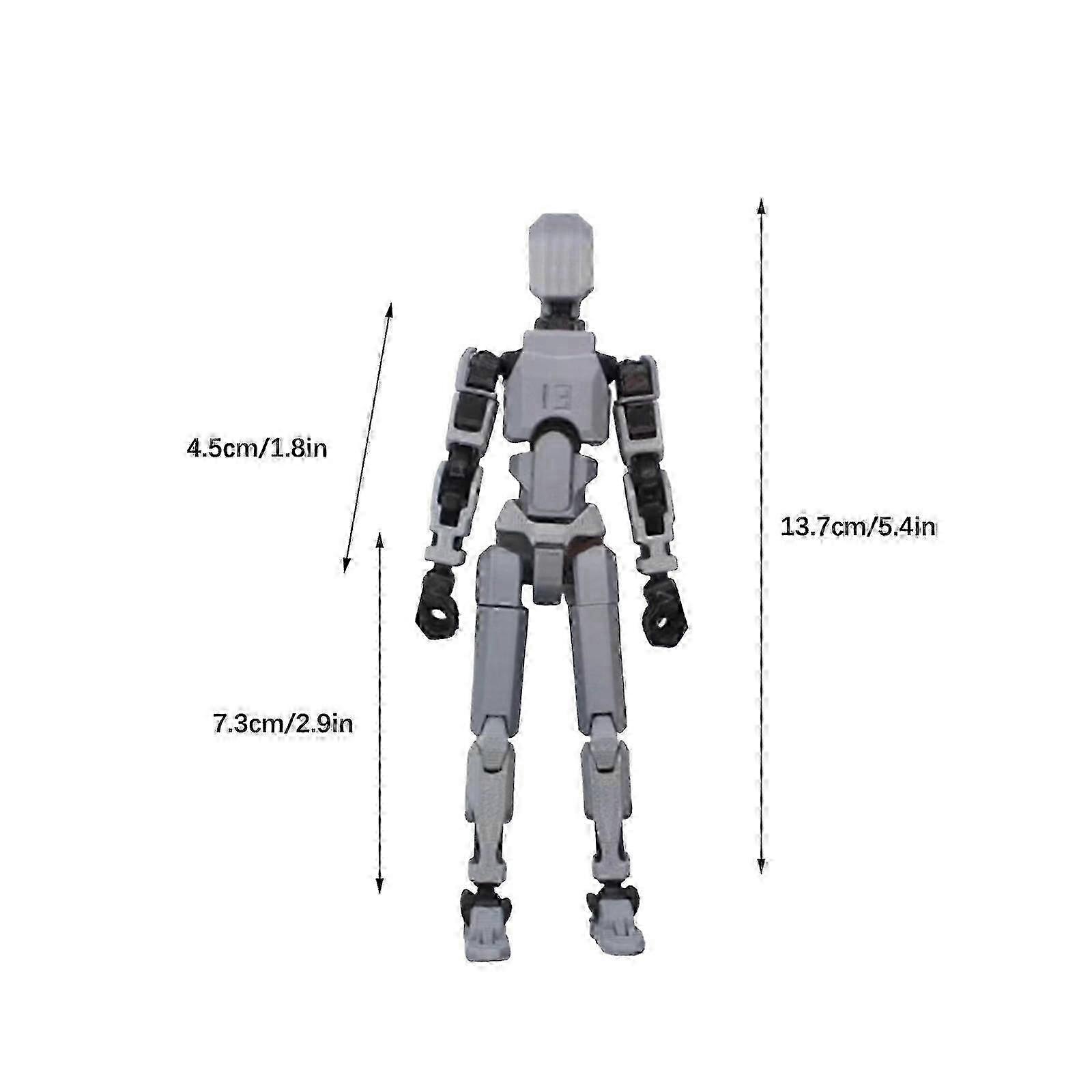 Movable 13 Articulated Robot Dummy Action Figures - Already Assembled Toys for Valentine's Gifts