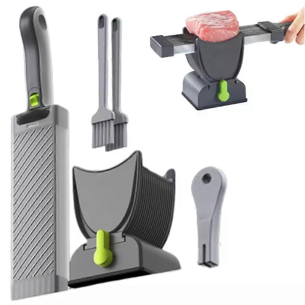 Meat Slicer and Knife Set for Meat Slicing , Manual Fresh Meat Cutter, Slicer for Beef, Pork, Chicken Breast